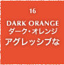 16.DARK ORANGE ダーク・オレンジ アグレッシブな