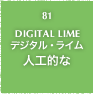 81.DIGITAL LIME デジタル・ライム 人工的な