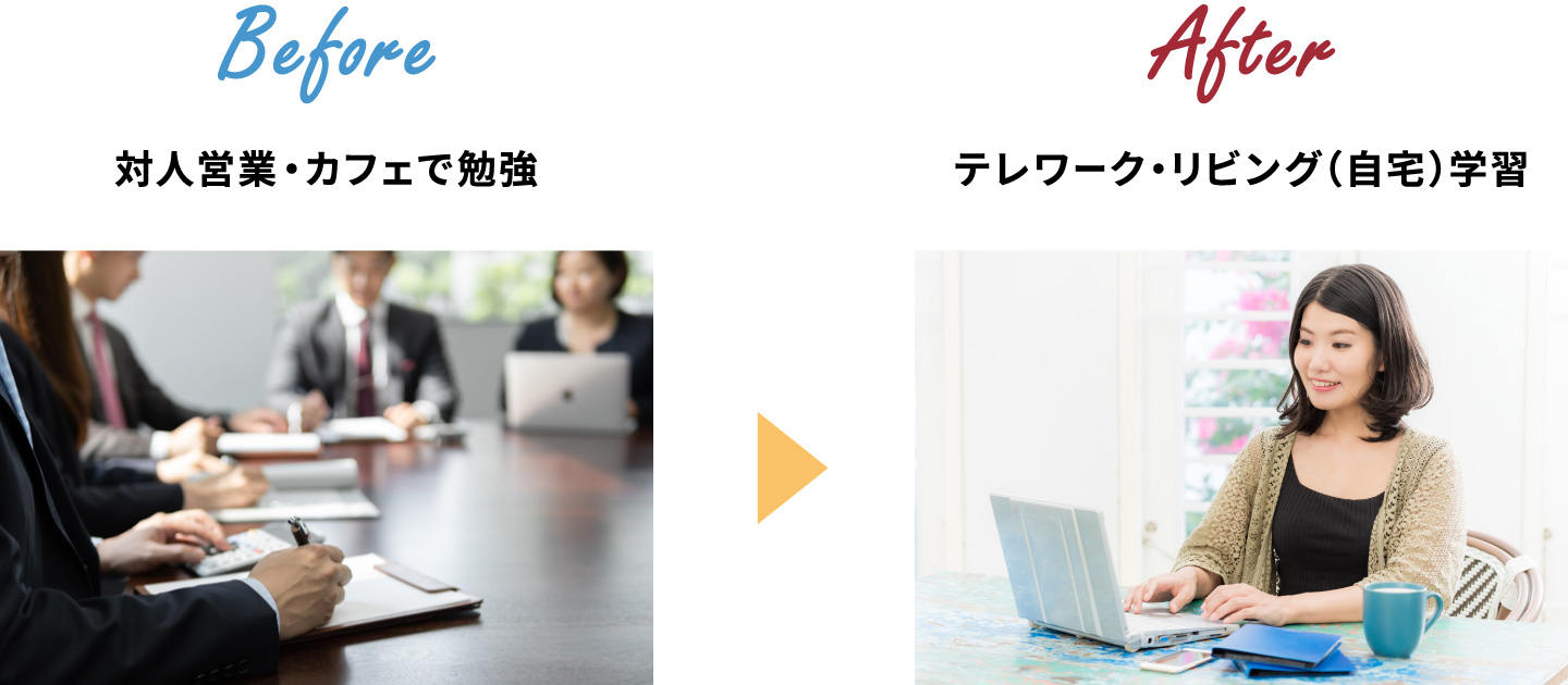 対人営業・カフェで勉強 > テレワーク・リビング(自宅)学習
