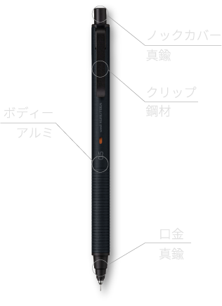 ボディーアルミ ノックカバー真鍮 クリップ炭素工具鋼鋼材 口金真鍮