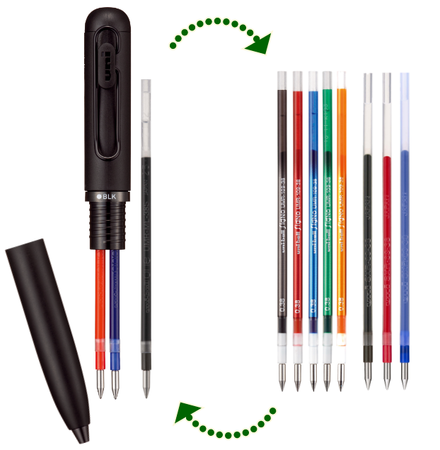 one3のリフィルはSTYLE FITのリフィルと差し替え可能。